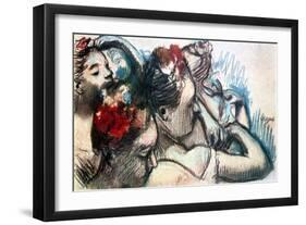 Dancers' Heads, 1899-Edgar Degas-Framed Giclee Print