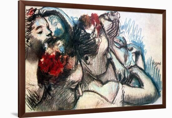 Dancers' Heads, 1899-Edgar Degas-Framed Giclee Print