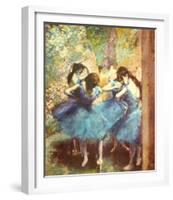 Dancers in Blue, c.1895-Edgar Degas-Framed Art Print