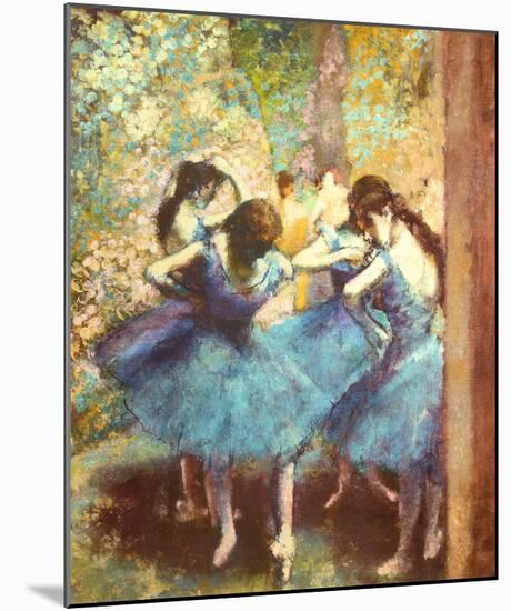 Dancers in Blue, c.1895-Edgar Degas-Mounted Art Print