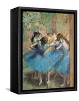 Dancers in Blue, c.1895-Edgar Degas-Framed Stretched Canvas