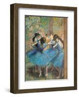 Dancers in Blue, c.1895-Edgar Degas-Framed Premium Giclee Print