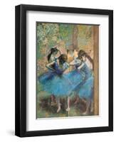 Dancers in Blue, c.1895-Edgar Degas-Framed Premium Giclee Print