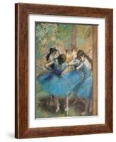 Dancers in Blue, c.1895-Edgar Degas-Framed Giclee Print