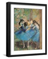 Dancers in Blue, c.1895-Edgar Degas-Framed Giclee Print