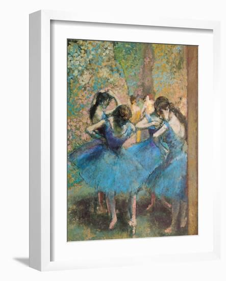 Dancers in Blue, c.1895-Edgar Degas-Framed Giclee Print