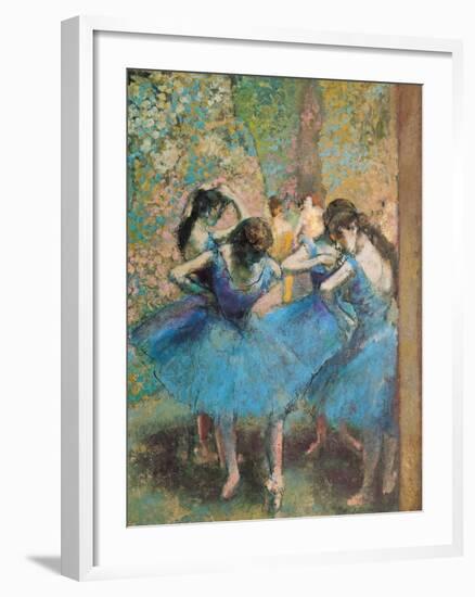 Dancers in Blue, c.1895-Edgar Degas-Framed Giclee Print