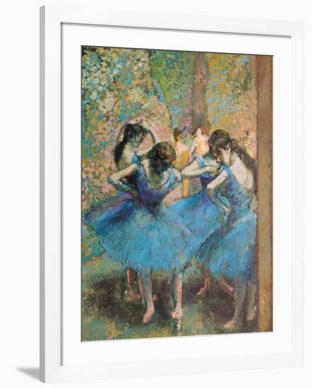 Dancers in Blue, c.1895-Edgar Degas-Framed Giclee Print