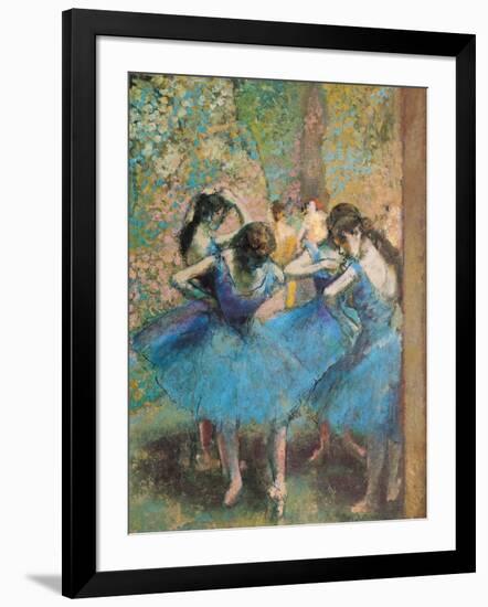 Dancers in Blue, c.1895-Edgar Degas-Framed Giclee Print