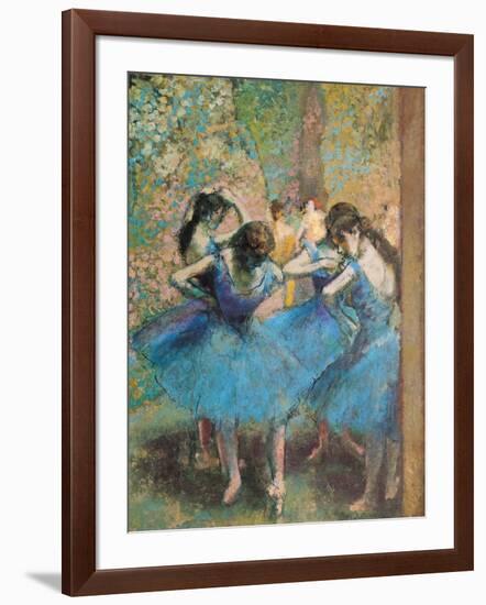 Dancers in Blue, c.1895-Edgar Degas-Framed Giclee Print