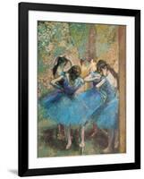 Dancers in Blue, c.1895-Edgar Degas-Framed Giclee Print