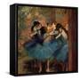Dancers in Blue (Danseuses Bleues)-Edgar Degas-Framed Stretched Canvas