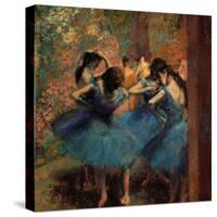 Dancers in Blue (Danseuses Bleues)-Edgar Degas-Stretched Canvas