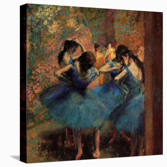 Dancers in Blue (Danseuses Bleues)-Edgar Degas-Stretched Canvas