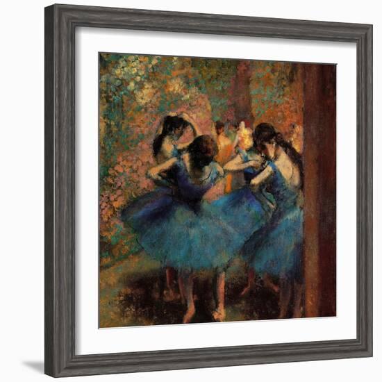 Dancers in Blue (Danseuses Bleues)-Edgar Degas-Framed Giclee Print