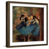 Dancers in Blue (Danseuses Bleues)-Edgar Degas-Framed Giclee Print