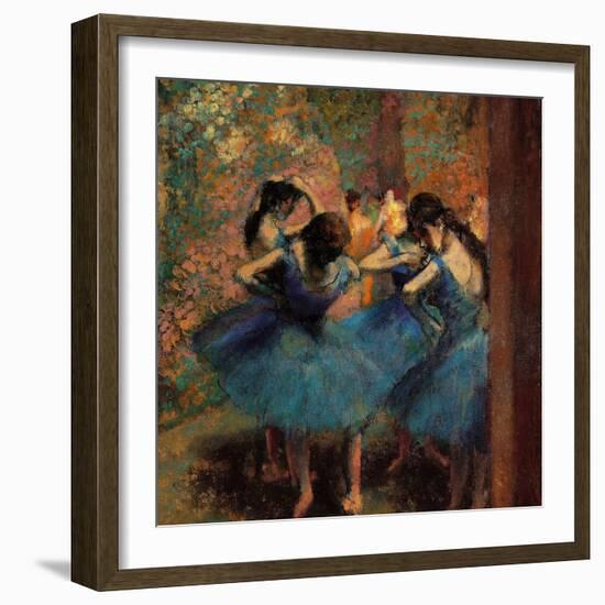 Dancers in Blue (Danseuses Bleues)-Edgar Degas-Framed Giclee Print