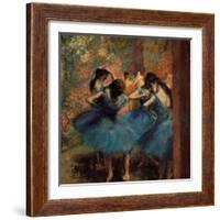 Dancers in Blue (Danseuses Bleues)-Edgar Degas-Framed Giclee Print