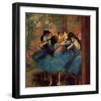 Dancers in Blue (Danseuses Bleues)-Edgar Degas-Framed Giclee Print