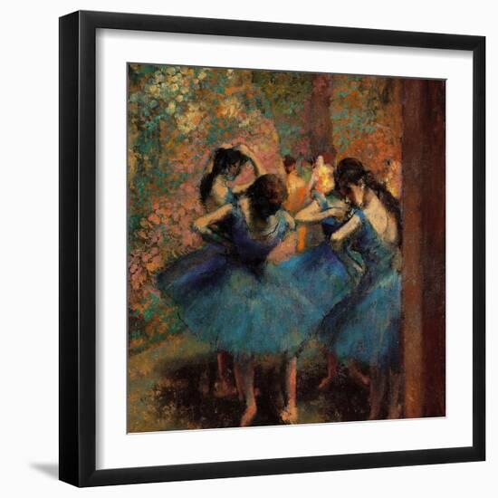 Dancers in Blue (Danseuses Bleues)-Edgar Degas-Framed Giclee Print