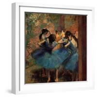 Dancers in Blue (Danseuses Bleues)-Edgar Degas-Framed Giclee Print