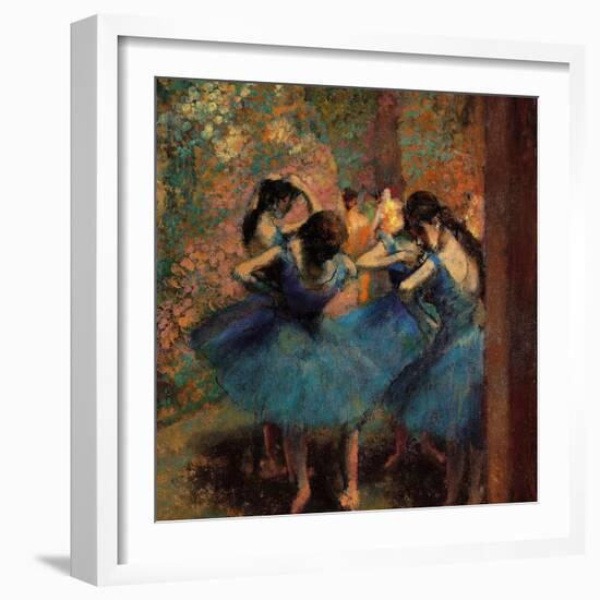 Dancers in Blue (Danseuses Bleues)-Edgar Degas-Framed Giclee Print