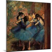 Dancers in Blue (Danseuses Bleues)-Edgar Degas-Mounted Giclee Print