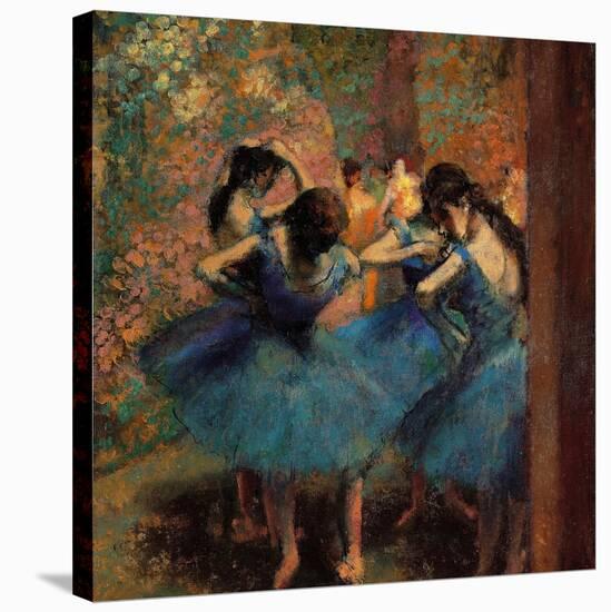 Dancers in Blue (Danseuses Bleues)-Edgar Degas-Stretched Canvas