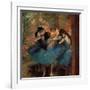 Dancers in Blue (Danseuses Bleues)-Edgar Degas-Framed Giclee Print