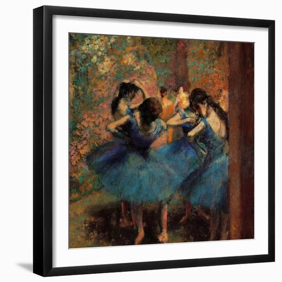 Dancers in Blue (Danseuses Bleues)-Edgar Degas-Framed Giclee Print