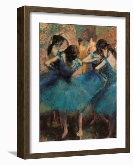 Dancers in Blue (Danseuses Bleues)-Edgar Degas-Framed Premium Giclee Print