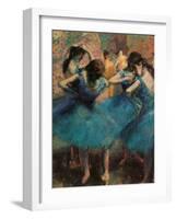 Dancers in Blue (Danseuses Bleues)-Edgar Degas-Framed Premium Giclee Print