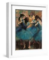 Dancers in Blue (Danseuses Bleues)-Edgar Degas-Framed Giclee Print