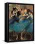 Dancers in Blue (Danseuses Bleues)-Edgar Degas-Framed Stretched Canvas