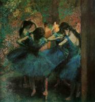 Dancers in Blue-Edgar Degas-Framed Textured Art