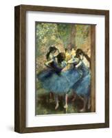 Dancers in Blue-Edgar Degas-Framed Art Print