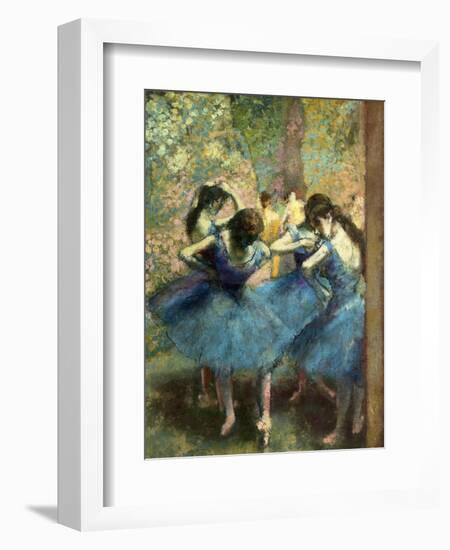 Dancers in Blue-Edgar Degas-Framed Art Print