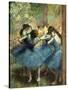 Dancers in Blue-Edgar Degas-Stretched Canvas