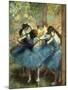 Dancers in Blue-Edgar Degas-Mounted Art Print