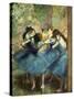 Dancers in Blue-Edgar Degas-Stretched Canvas