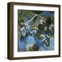 Dancers in Blue-Edgar Degas-Framed Art Print