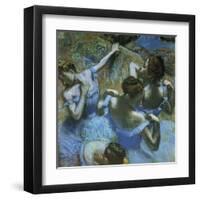 Dancers in Blue-Edgar Degas-Framed Art Print