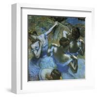 Dancers in Blue-Edgar Degas-Framed Art Print