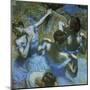 Dancers in Blue-Edgar Degas-Mounted Art Print