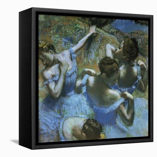 Dancers in Blue-Edgar Degas-Framed Stretched Canvas