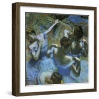 Dancers in Blue-Edgar Degas-Framed Art Print