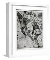 Dancers in Hamburg-Ernst Ludwig Kirchner-Framed Art Print