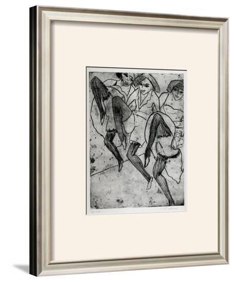 Dancers in Hamburg-Ernst Ludwig Kirchner-Framed Art Print