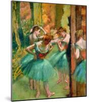 Dancers in Pink and Green-Edgar Degas-Mounted Giclee Print