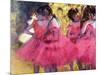 Dancers in Pink, Between the Scenes-Edgar Degas-Mounted Giclee Print
